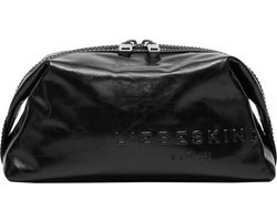 LIEBESKIND BERLIN Leren Utensil zak Elvira Paper Touch Crinkle Pouchette Beauty Black Zwart