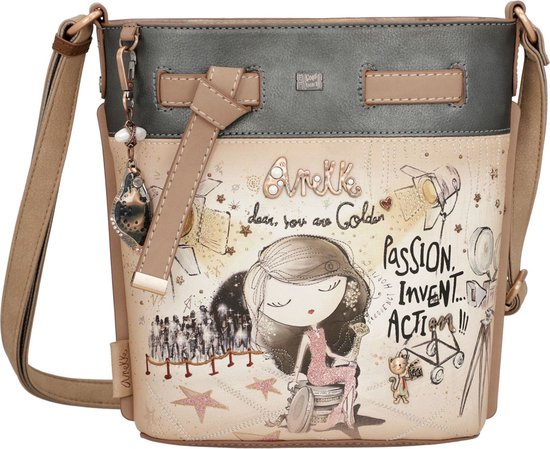 Anekke schoudertas Real 3 Compartment Crossbody Bag Multicolor veelkleurig