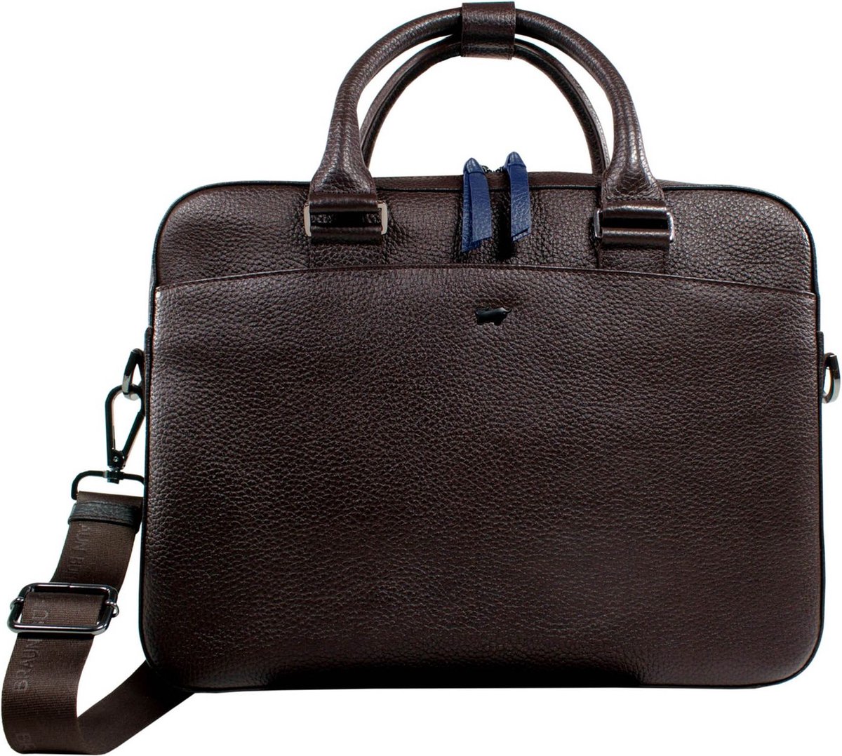Braun Büffel Business tas Schoudertas met laptopvak Novara Business Bag Braun Bruine