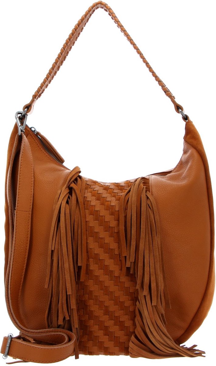 FREDsBRUDER Leren Schoudertas Frizzle Collection Frizzle Hobo Dark Honey Bruine