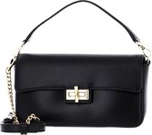 DKNY Cuir Sac à épaule bandoulière Sac de soirée Jojo Denim Flap Bag Blk / Gold Noir