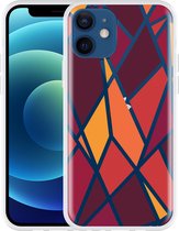 Cazy Hoesje geschikt voor iPhone 12 - Colorful Triangles