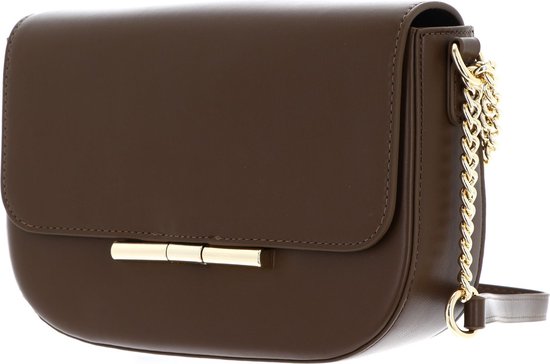 SEIDENFELT MANUFAKTUR Sac à épaule bandoulière Lesja Small Saddle Bag Olive / Gold Marron clair