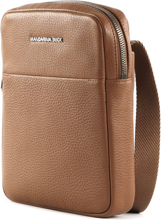 MANDARINA DUCK Cuir Sac à épaule bandoulière Mellow Urban Crossover Bag Indian Tan Marron clair