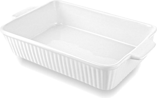 ZOFUN 2L Rechthoekige Ovenschotel met Deksel Glas, 29x20x9cm Lasagnevormen Glasovenschotel Voorraaddoos voor Bakken, Oven, Elektrische Kookplaat, Ovenschotel uit Hittebestendig Glas voor Lasagne