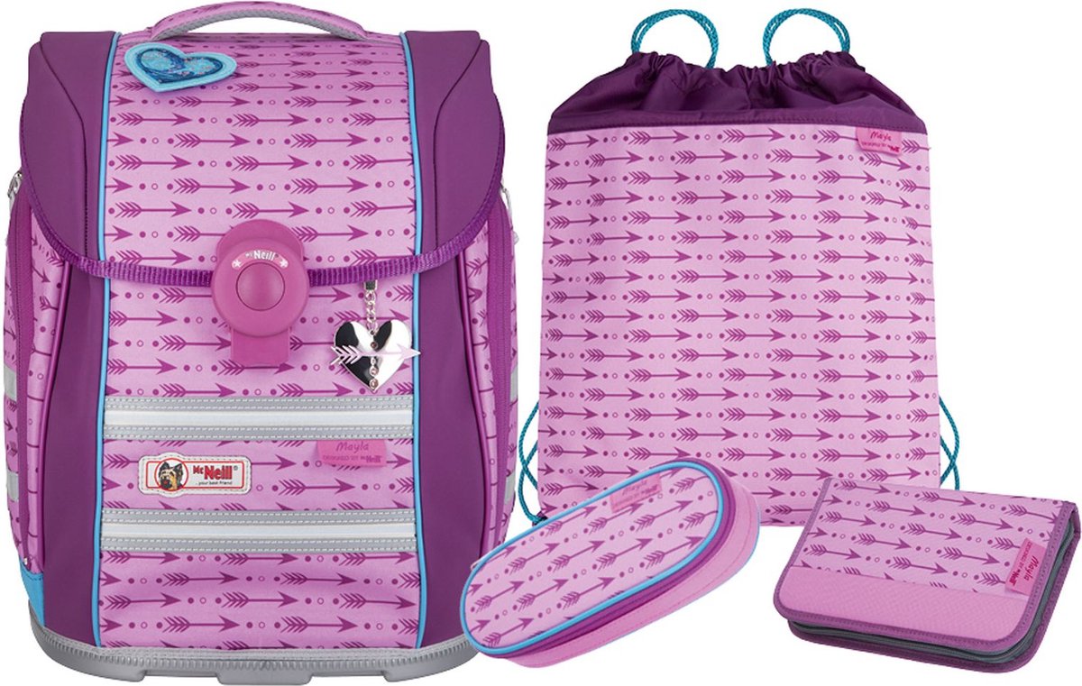 McNeill Schooltas Ergo Primero Mc Light Set 4-delig Mayla Paars Veelkleurig