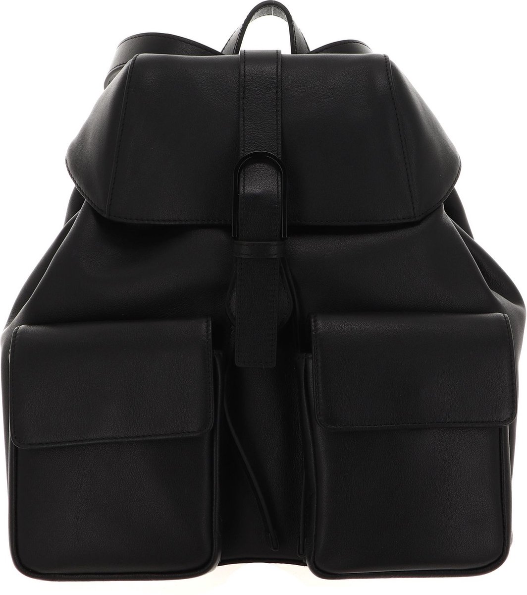 FURLA Leren Vrije tijd rugzak Rugzak Flow Backpack Nero Zwart