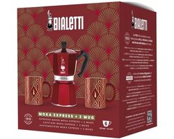 Bialetti Déco Glamor Moka Express 0,27 l Blauw, Rood, Wit