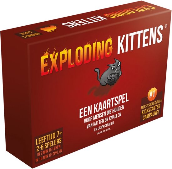 Exploding Kittens - Nederlandstalig Kaartspel - Originele Editie | bol
