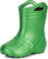 Ladeheid LA-KL-051 Kinder Regenlaarzen - Rubber - met Binnenschoen en Grepen - Waterdicht - EVA - Wasbare Binnenschoen – Smaragdgroen – 24