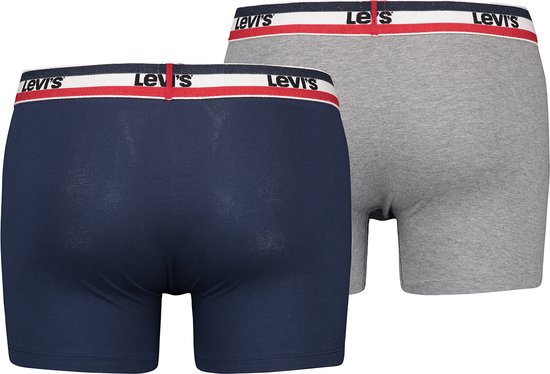 Lot de 2 shorts longs et boxers Levi's Blauw/ Grijs Katoen S