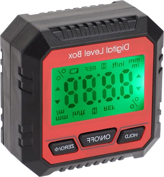 Gain Express Digitale Gradenboog Hoek Finder Niveau Hellingsmeter Magnetische V-Groef 0 ~ 360 Graden met Backlight