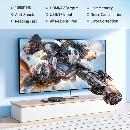 DVD Speler - DVD Speler met HDMI - DVD Speler - DVD Speler HDMI - Inclusief HDMI Kabel - Met afstandsbediening - DVD en CD speler - DVD films — afbeelding 5