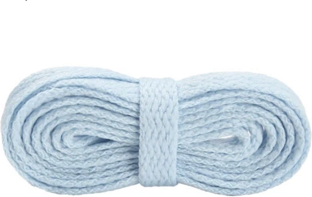 CHPN - Blauwe Veters - Schoenveters - Lichtblauwe veters - Sneakerveter - Schoenaccessoire - Lichtblauw - Platte veters - 120CM - 1 paar - Blue laces