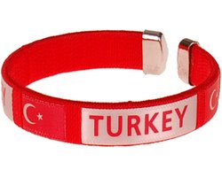 Armbandje - Turkey Vlag - Rood - Voetbal - Onesize