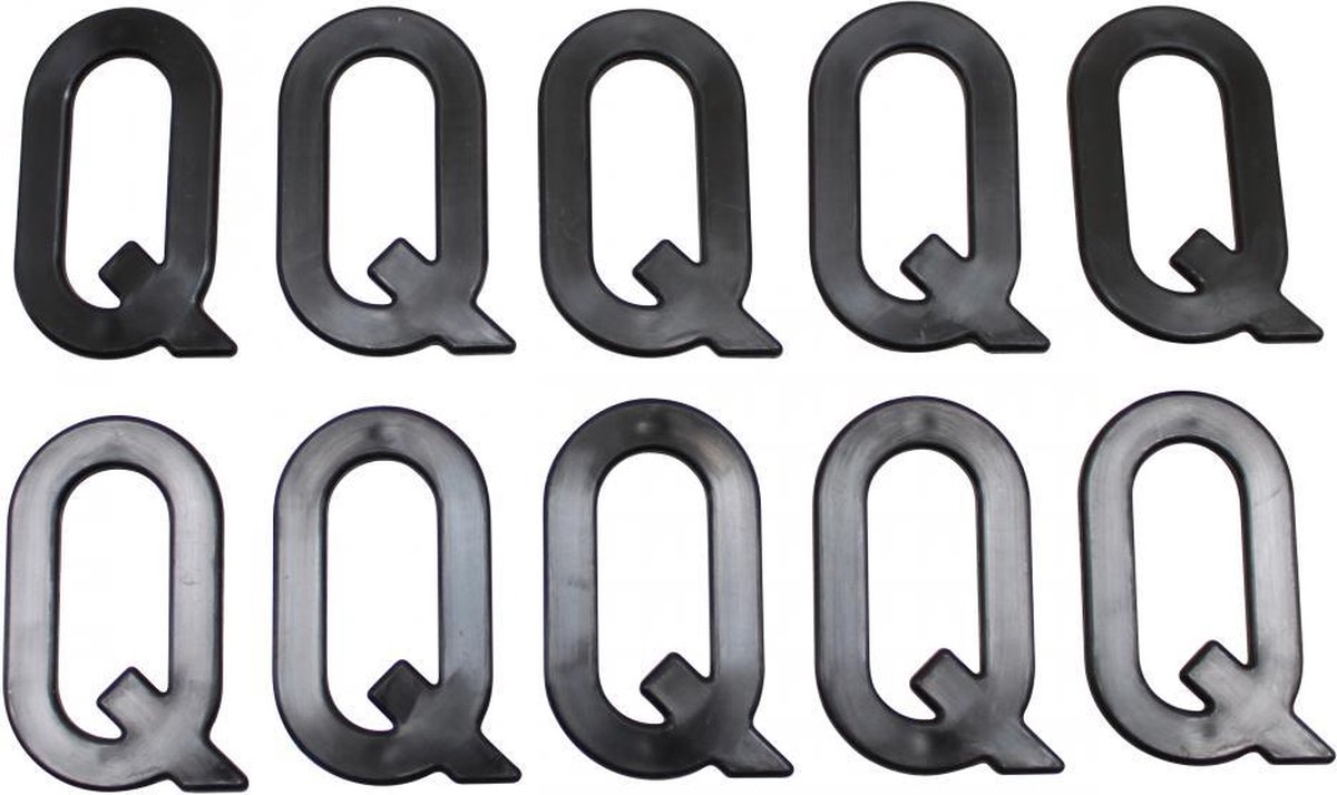 Lettre Q pour plaque d'immatriculation Tiflex H45mm Neuf pour moto