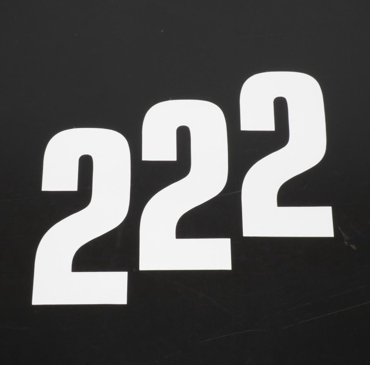 Autocollant lot stickers numéro course chiffre deux 2 blanc 160x70mm pour moto cross