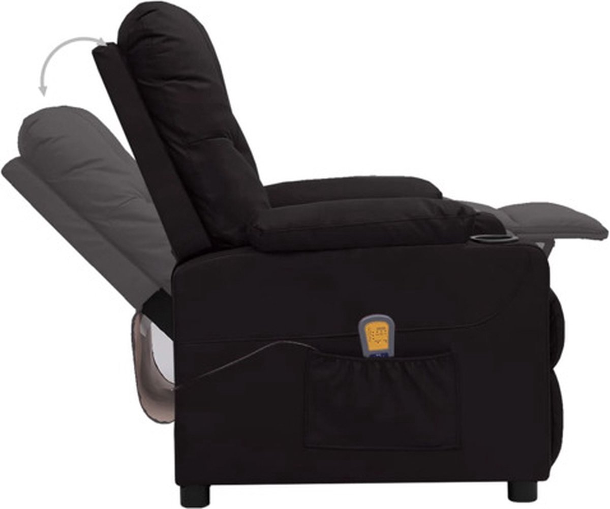 vidaXL Massagestoel Kunstleer Zwart Luxe Comfort - afbeelding 2