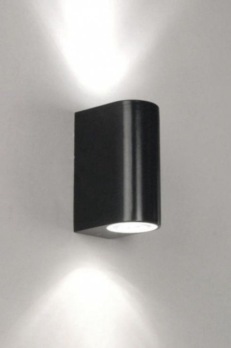 Lumidora Wandlamp 70075 - Voor buiten - OTIS - 2 Lichts - GU10 - Zwart - Metaal - Buitenlamp - IP44
