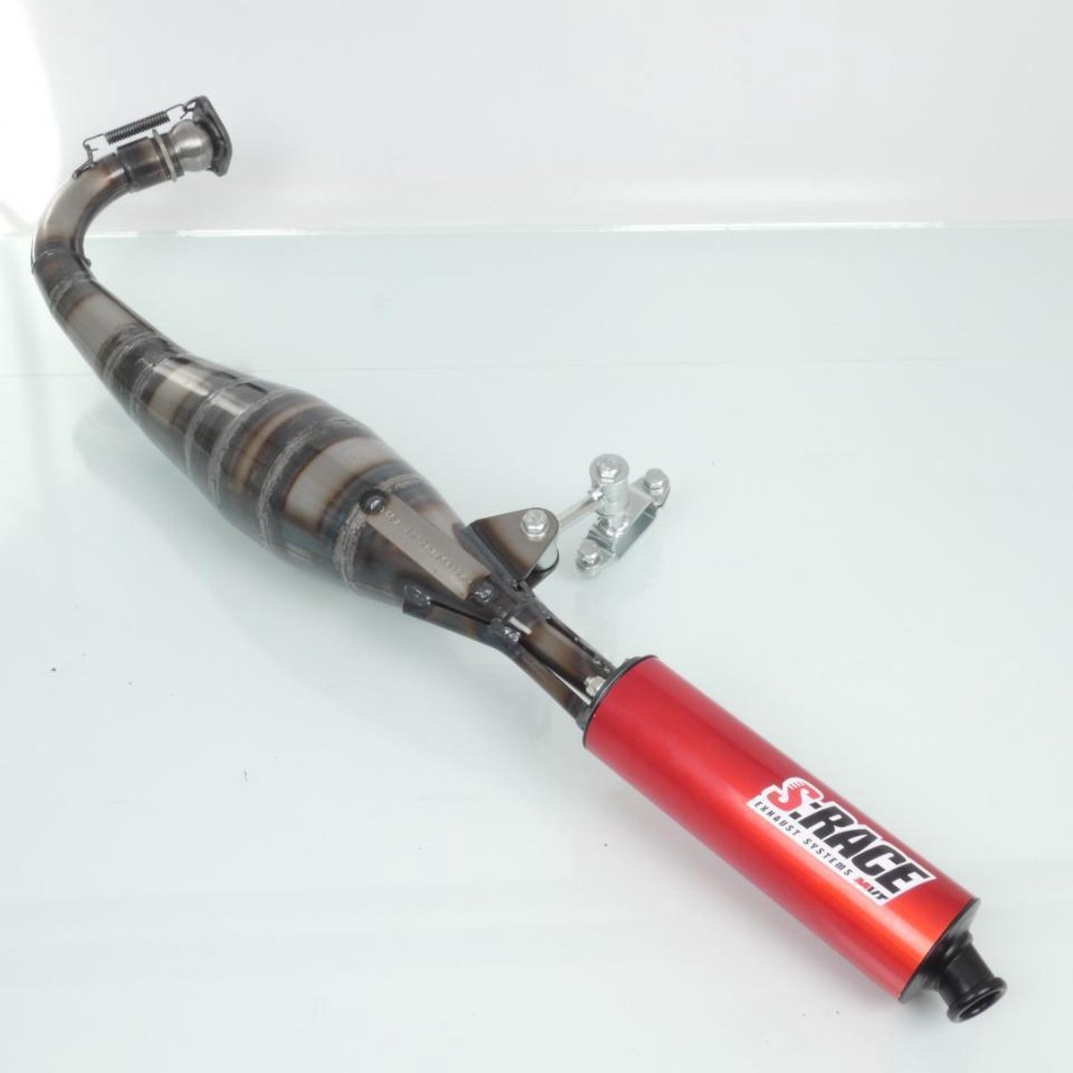 uitlaatpot mvt voor bromfiets peugeot 50 103 spx mvt s race sp2 / 63328 nieuw