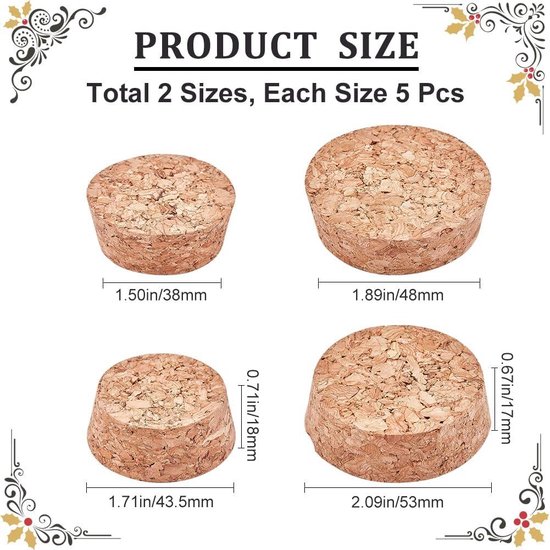 OLYCRAFT Grote Kurkstoppen 11,6~13 cm Kurken Flessenstoppen Taps Toelopende Kurken Pluggen Kurken Inmaakpot Deksels Hout Taps Toelopende Pluggen Houten Taps Toelopende Stopper voor Keuken Bruiloft OLYCRAFT Grote Kurkstoppen 11,6~13 cm Kurken Flessenstoppen Taps Toelopende Kurken Pluggen Kurken Inmaakpot Deksels Hout Taps Toelopende Pluggen Houten Taps Toelopende Stopper voor Keuken Bruiloft