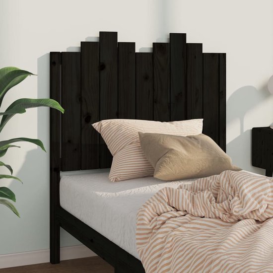 Prolenta Premium - Hoofdbord 96x4x110 cm massief grenenhout zwart
