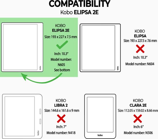Lunso Geschikt voor Kobo Elipsa 2E hoes (10 inch) - Origami sleepcover - Vlinders — afbeelding 5