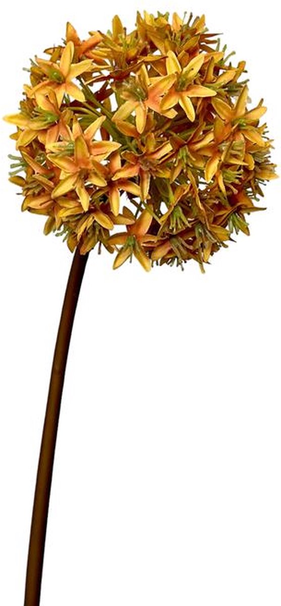 Kunstbloem Allium bol 60cm okergeel