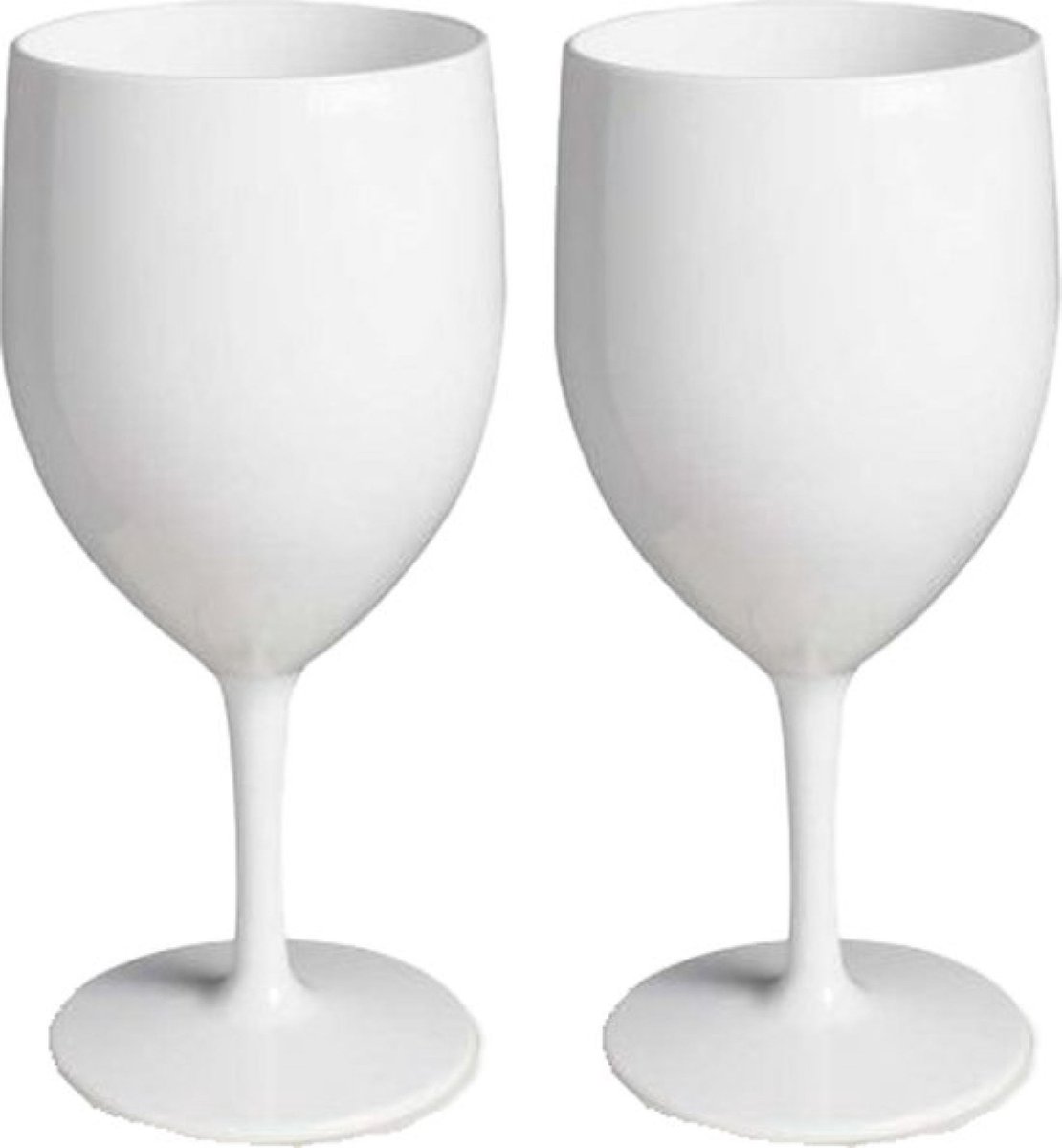 Fjesta© Kunststof Wijnglazen - 27cl - Wit - 2 Stuks