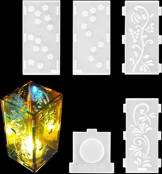 Foto: Holle siliconen mal kaarsenhouder epoxyhars doe het zelf ambachten tafelornament woondecoratie madeliefje