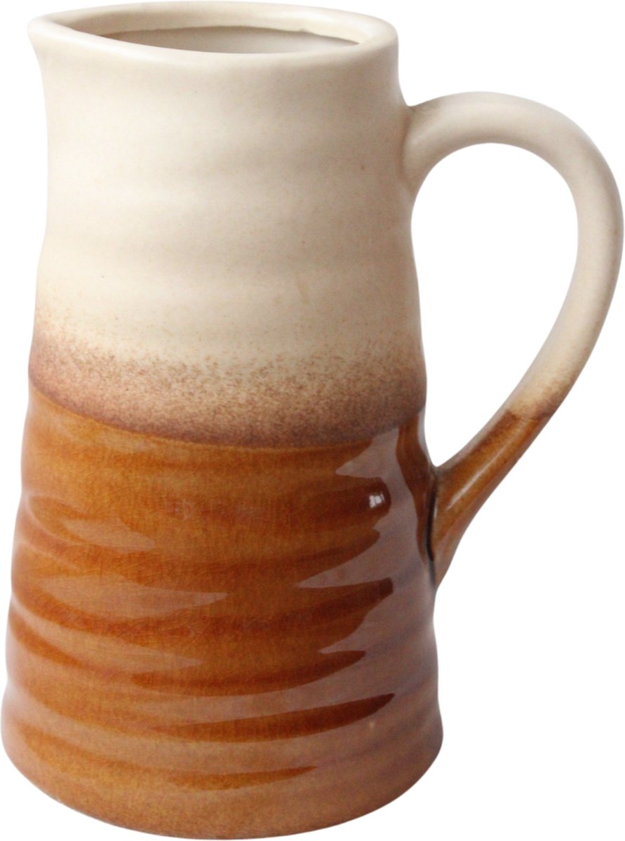 Dijk Natural Collections - Keramische vaas | 19.5x14x25.5cm - Karaf - Handgemaakt