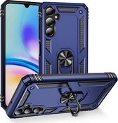 Coverup Ring Kickstand Back Cover - Convient pour Samsung Galaxy A05s Case - Blauw