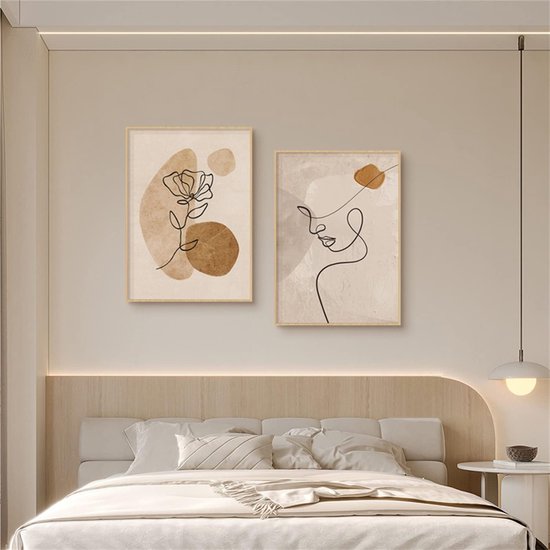 LYBOHO Canvasafbeeldingen, moderne abstracte kunstposter, wandafbeeldingen woonkamer, boho, posterset voor woonkamer, slaapkamer, zonder lijst ( geometrie 1, 3 stuks, 50 x 70 cm LYBOHO Canvasafbeeldingen, moderne abstracte kunstposter, wandafbeeldingen woonkamer, boho, posterset voor woonkamer, slaapkamer, zonder lijst ( geometrie 1, 3 stuks, 50 x 70 cm