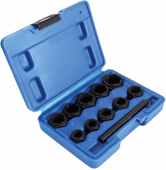 WT-2214 WEBER TOOLS Doppen set voor verwijderen beschadigde bouten en