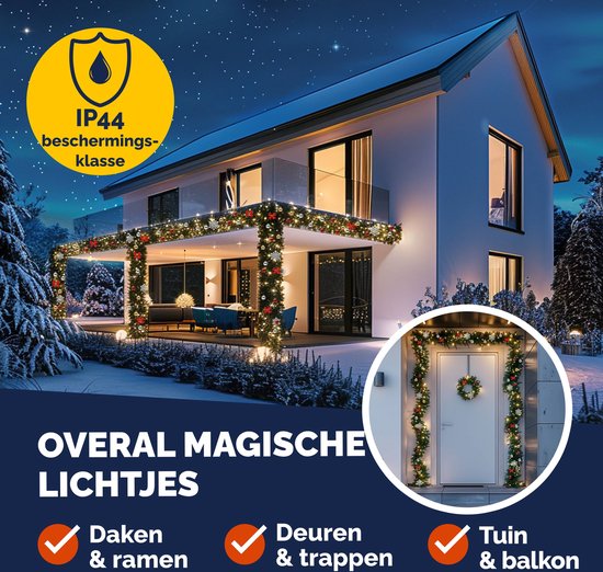 Casaria Kerstguirlande met Verlichting Deco 5 mtr 100 LED's
