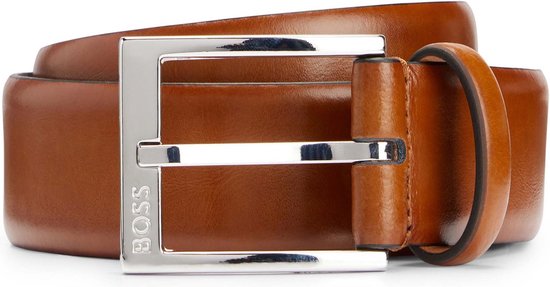 BOSS Cuir Ceinture Elloy Sz35 Leather Belt W100 Brown Brun