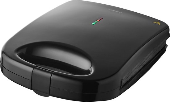 Tomado TGS4000B - Machine à sandwich XXL - 4 sandwichs - Machine à sandwich - Grill Panini - Sans PFAS - 1200W - Zwart