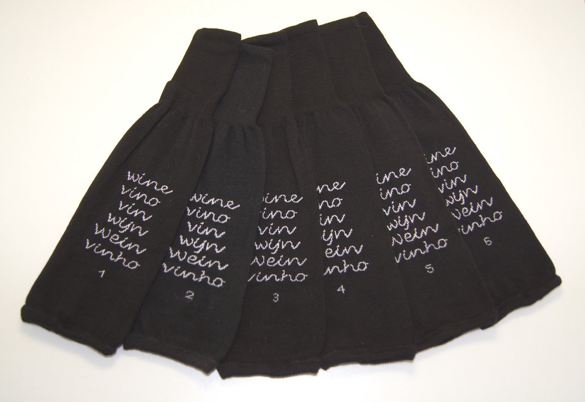 Blindproefkousen set van 6 wijnproeven blindproeven degustatie proeverij blindproefsok 6 stuks