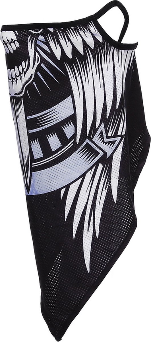 Goedkoopste 101 INC - Face mask with earloop skull with sword style 8 (kleur n.a. / maat NVT