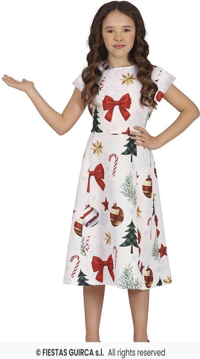 Kerst Fun Wit Jurk Kind Meisje