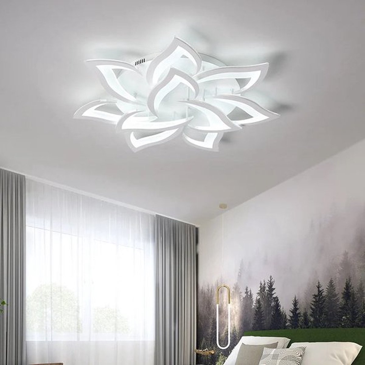 Mrs. Jones lotus plafondlamp - Plafonnière - Led plafondlamp - Dimbaar - Verstelbare kleurtemperatuur - Incl. afstandbediening