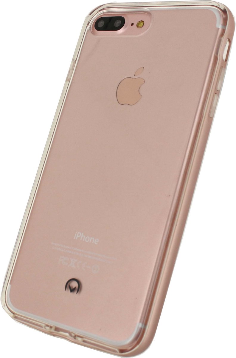 Mobilize Hoesje geschikt voor Apple iPhone 7 Plus Telefoonhoesje Flexibel TPU | Mobilize Gelly Plus Backcover | iPhone 7 Plus Case | Back Cover - Transparant / Roségoud