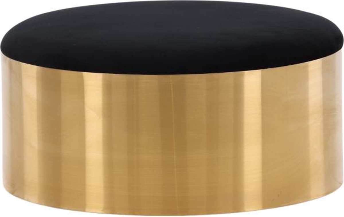 Svea - Finn poef - velvet - ø75 cm - goud