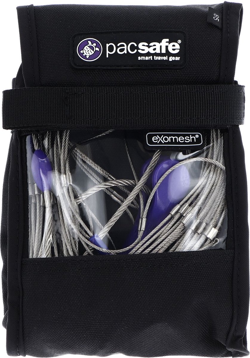 Pacsafe Backpack & Bag protector - 85 L - Kabelslot - Hangslot - Inclusief 3 sleutels - Staal - Zilver