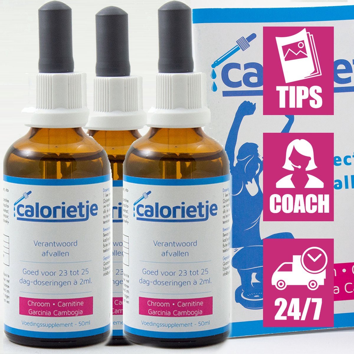 Goedkoopste Calorietje BIO HCG Afslankdruppels Triple Actiepakket