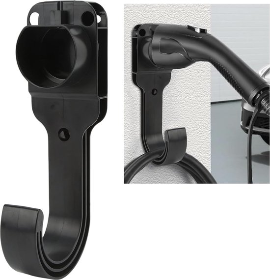 Laadkabel houder voor elektrische auto - Mat Zwart - Bol