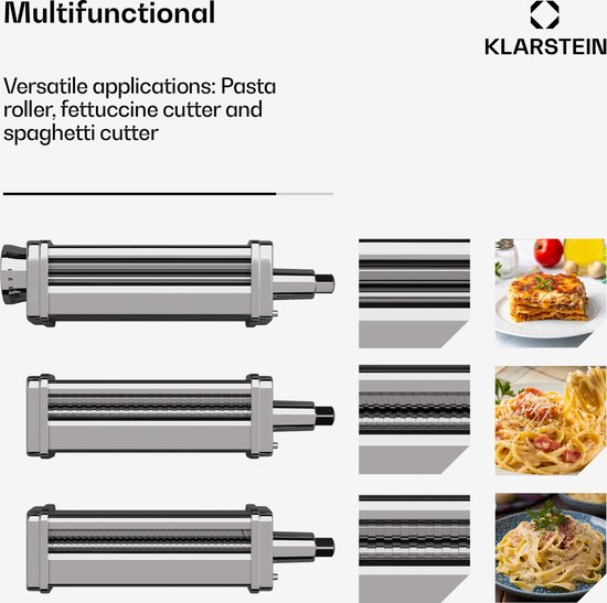 Klarstein Chiara Pastahulpstuk - 3-in1 Functies - Roestvrij Staal van Klarstein — afbeelding 5