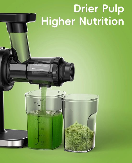 Ariqo Slowjuicer - Juicer - Juicers - Eenvoudige Schoonmaak - Blad en Steel - 220V - Zelf Onstopping - 92% Sap Opbrengst van Ariqo — afbeelding 4