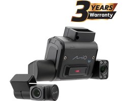 Mio MiSentry 12T Full-HD triple dashcam (voor, achter en cabine) - 4G LTE connected - GPS - flitspaal waarschuwing en parkeermodus