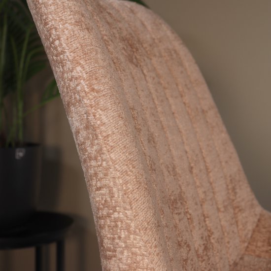 Chaise de salle à manger Susta chaise de salle à manger en chenille taupe